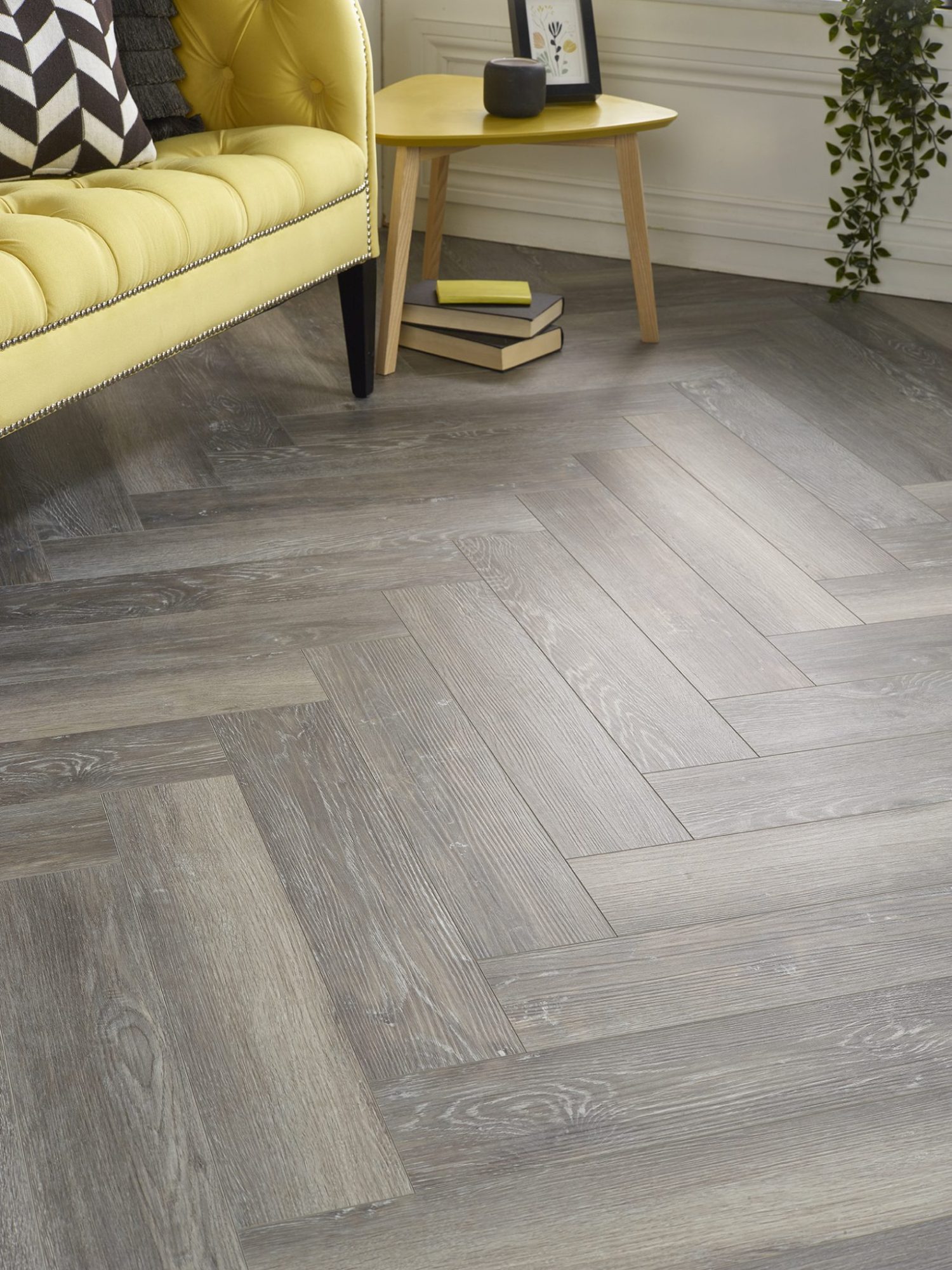 Capital Hydroloc Tallinn Oak Grey Herringbone Click Vinyl Flooring 